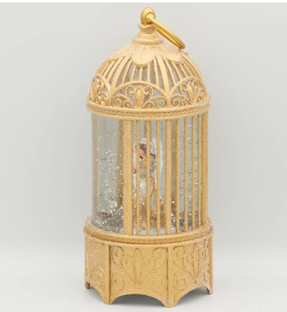 Swirl Angel and Dove Birdcage