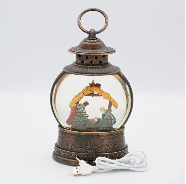 Swirl Lantern Holy Family