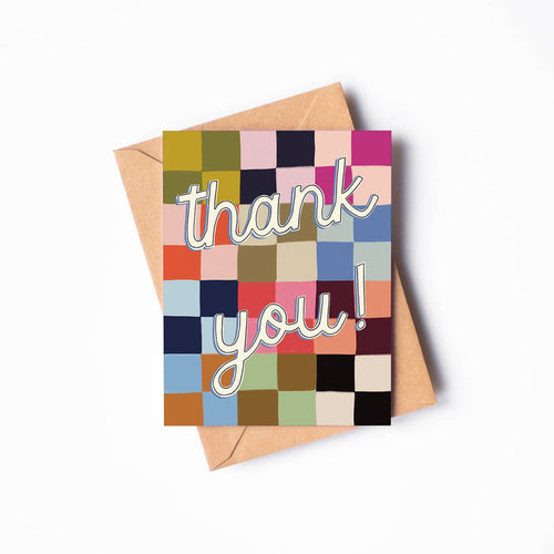 Thank You Checkered Card