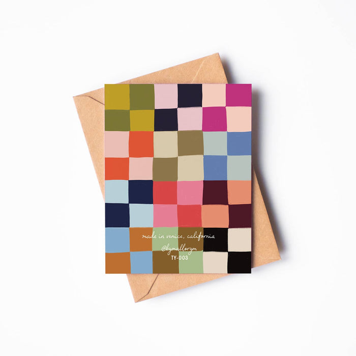 Thank You Checkered Card