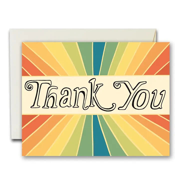 Thank You Rainbow Rays Card