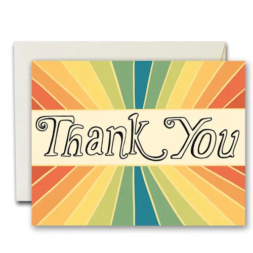 Thank You Rainbow Rays Card