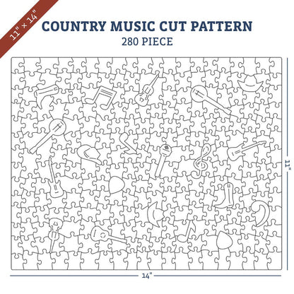Classic Wooden Puzzles / 280pc - 11"x14" / Country Music