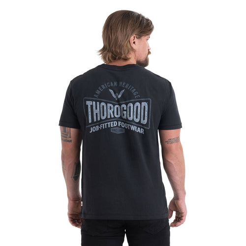 Thorogood Men's American Heritage Short Sleeve T-Shirt T-Shirts Thorogood Black 2XL Reg