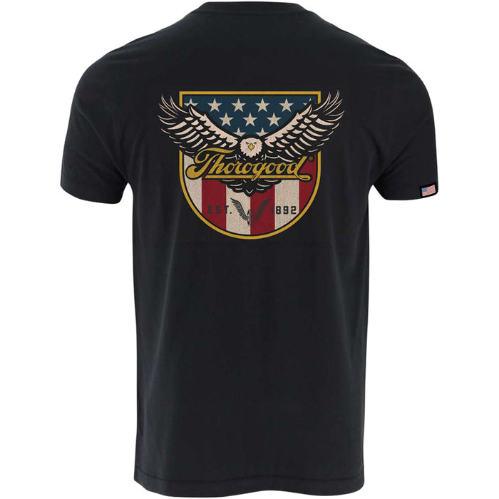 Thorogood Men's Eagle Shield Short Sleeve Pocket T-Shirt T-Shirts Thorogood Black 2XL Reg