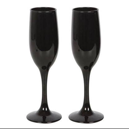 til death do us party champagne flute alternate view highlighting glass shape