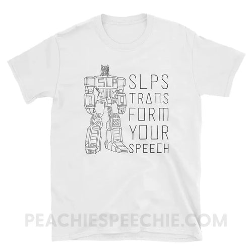 Transform Speech Classic Tee - White / S - T-Shirts & Tops peachiespeechie.com