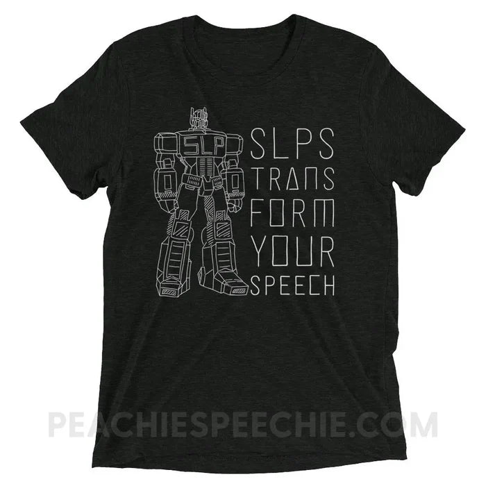 Transform Speech Tri-Blend Tee - Charcoal-Black Triblend / XS - T-Shirts & Tops peachiespeechie.com