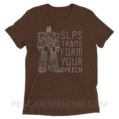 Transform Speech Tri-Blend Tee - Brown Triblend / XS - T-Shirts & Tops peachiespeechie.com