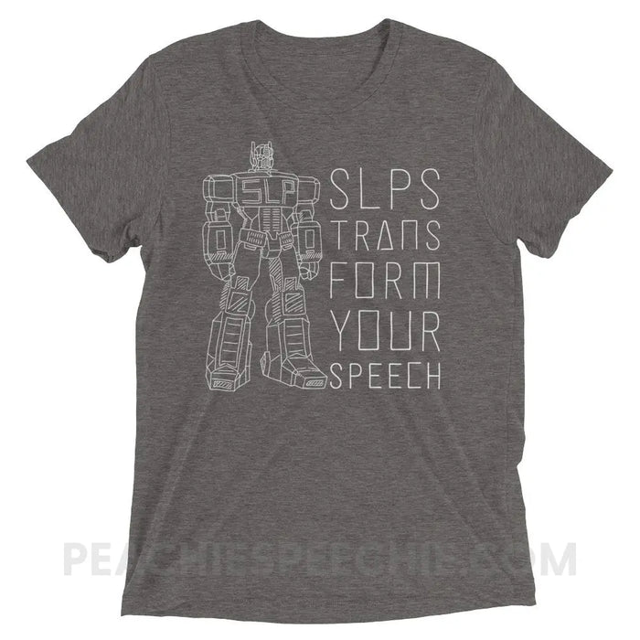 Transform Speech Tri-Blend Tee - Grey Triblend / XS - T-Shirts & Tops peachiespeechie.com