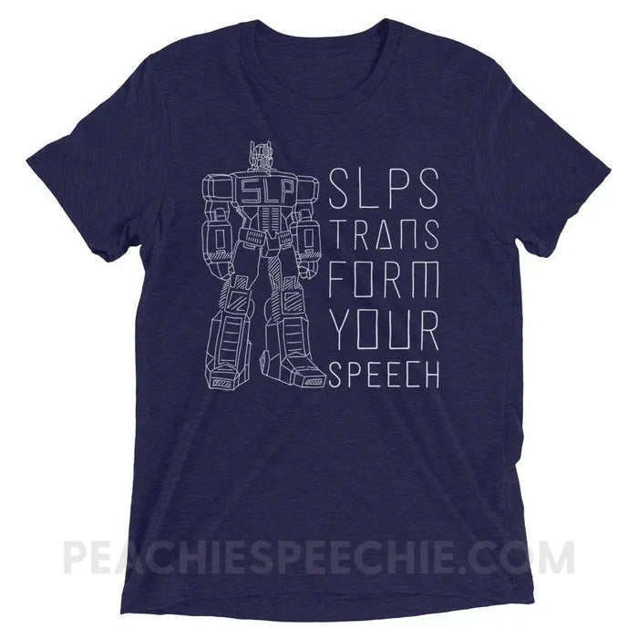 Transform Speech Tri-Blend Tee - Navy Triblend / XS - T-Shirts & Tops peachiespeechie.com