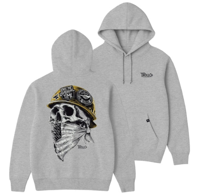 Troll Co. Men's Headstrong Graphic Hoodie Sweatshirts & Hoodies Troll Co. Gray Heather 2XL Reg