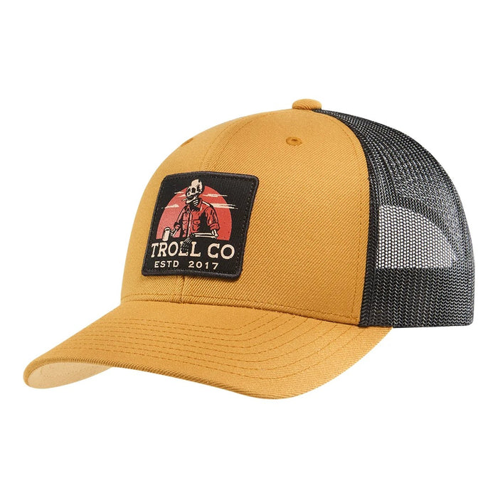 Troll Co. Riser Graphic Patch Curved Brim Cap Hats & Caps Troll Co. Burnt Orange/Black OS