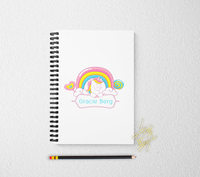 Unicorn personalized notebook