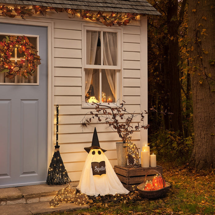 Wanda the Witch Ghost Outdoor LED Halloween Figure