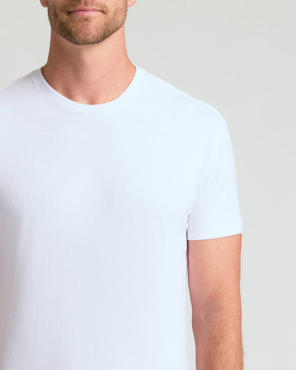 All White Crew 10-Pack T-shirt showcasing neckline and shoulders.