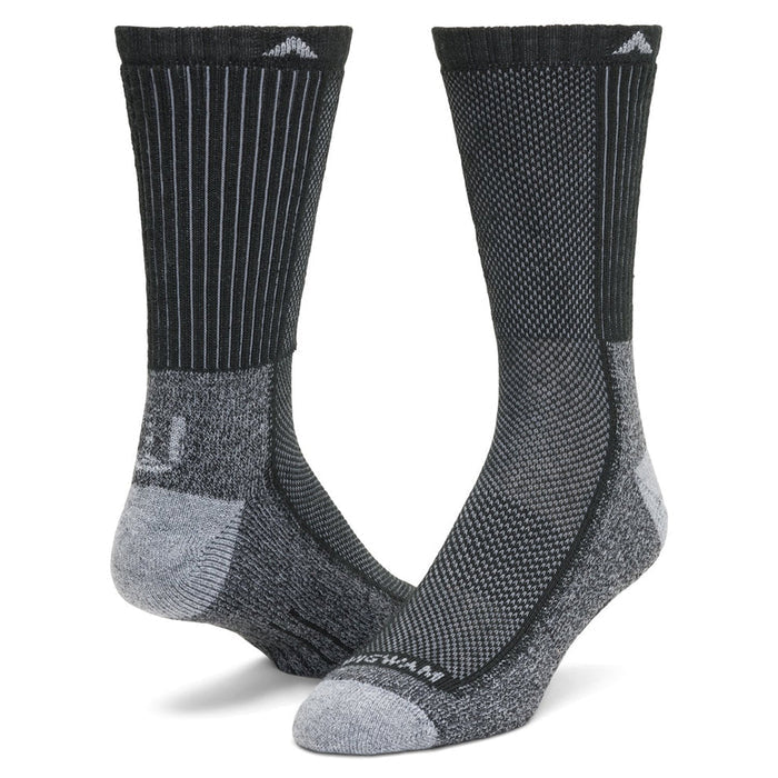 Wigwam Cool-Lite Hiker Crew Midweight Sock Socks Wigwam Black Grey L