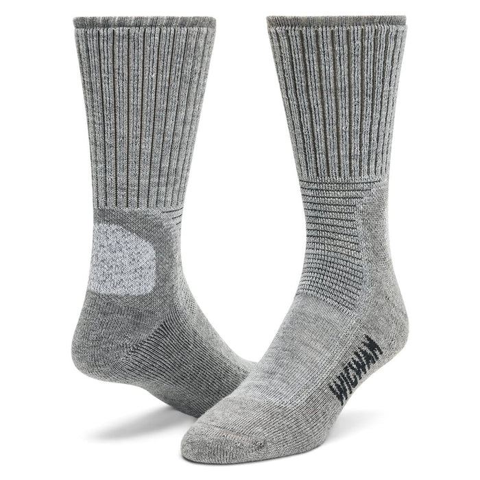 Wigwam Hiking Outdoor Midweight Crew Socks Wigwam Light Grey Heather L