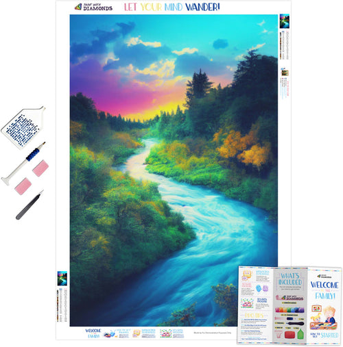 Winding River Of Color