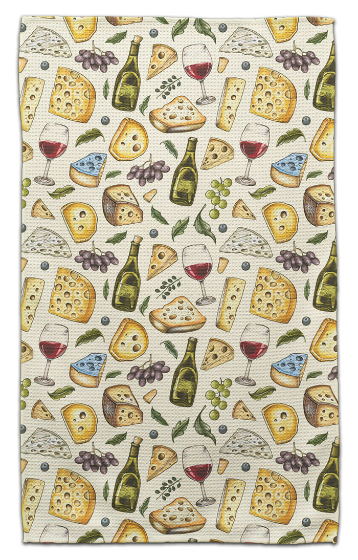 Wine & Cheeses Eco-Friendly Towel - CJ Bella Co.