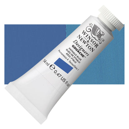 Winsor & Newton Designers Gouache - 14 ml - Pthalo Blue by Winsor & Newton - K. A. Artist Shop