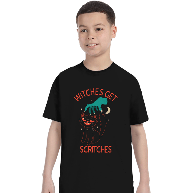 Daily_Deal_Shirts T-Shirts, Youth / XS / Black Witches Get Scritches