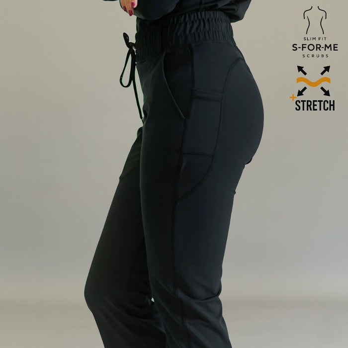 Women’s 915 Super Stretch Black Flare Scrub Pants