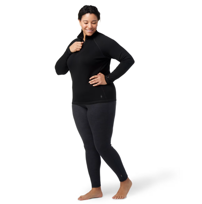 Women's Classic Thermal Merino Base Layer 1/4 Zip Plus Size