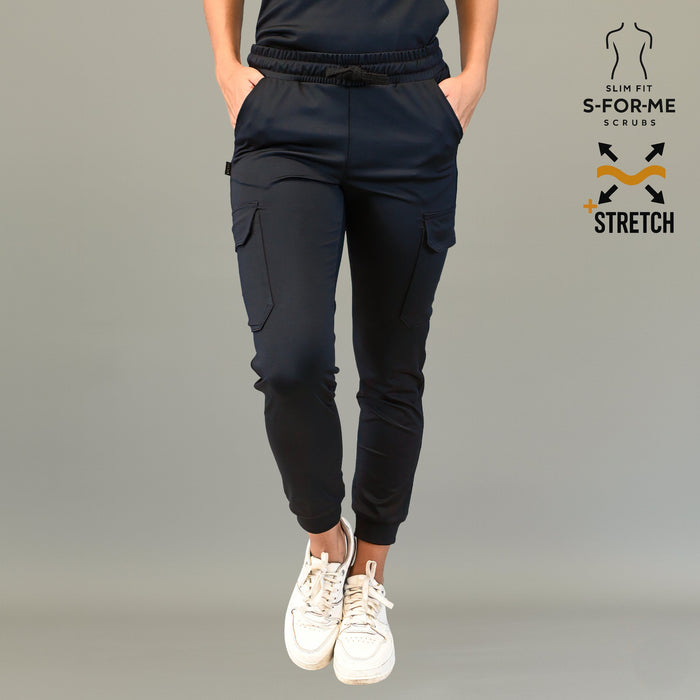 Women's Jogger Pants 910 Black, Super Stretch Scrubs