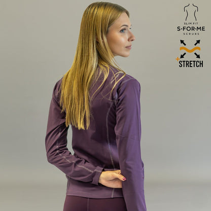 Women's Long Sleeve Underscrub | Purple Super Stretch