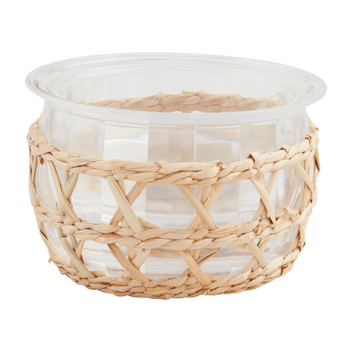 Woven Acrylic Chiller Bowl Set with Seagrass Sleeve | Mud Pie