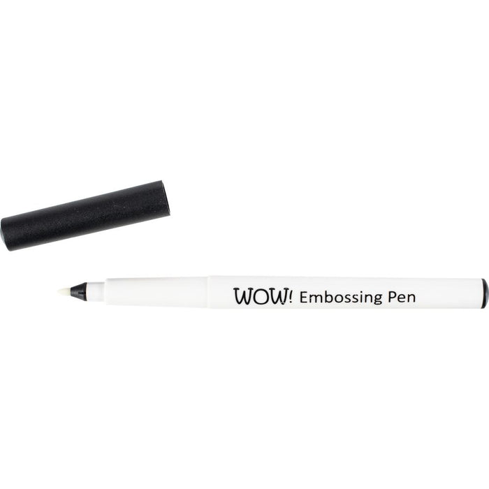 WOW! - Embossing Pen - Clear. WOW EMBOSSING POWDER: WOW! Embossing Pen. Add a personal, embossed touch to your stamping project. This clear embossing pen will allow you the freedom to add freehand designs or words to any project. This package contains one clear embossing pen. Acid free. Imported. Available at Embellish Away located in Bowmanville Ontario Canada.