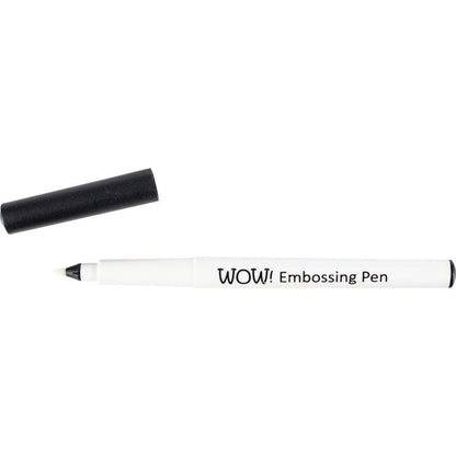 WOW! - Embossing Pen - Clear. WOW EMBOSSING POWDER: WOW! Embossing Pen. Add a personal, embossed touch to your stamping project. This clear embossing pen will allow you the freedom to add freehand designs or words to any project. This package contains one clear embossing pen. Acid free. Imported. Available at Embellish Away located in Bowmanville Ontario Canada.