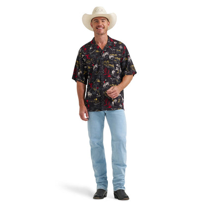 Wrangler Men's Coconut Cowboy Camp Shirt Work Shirts Wrangler