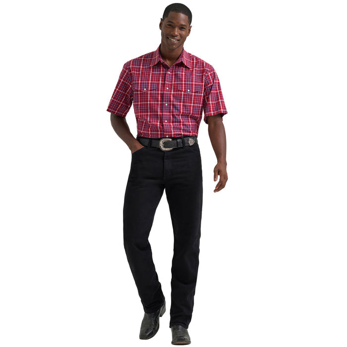Wrangler Men's Wrinkle Resist Western Pearl Snap Work Shirt Work Shirts Wrangler