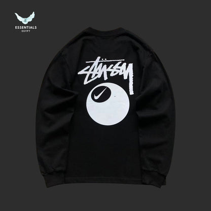 Nike x Stussy graphic long sleeve tee in black