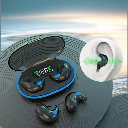 X55 Invisible Wireless Earbuds - Bluetooth 5.3, IPX5 Waterproof, Noise Reduction for Sports