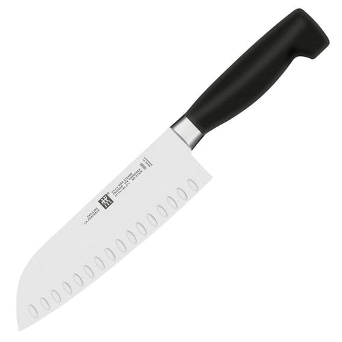 Zwilling J.A. Henckels Four Star 7'' Hollow Edge Santoku Knife